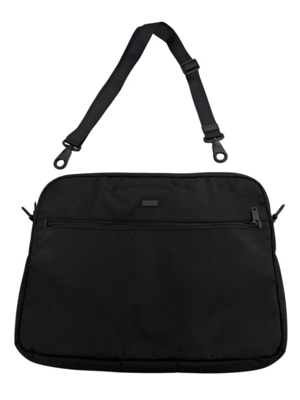 TUMI Black Nylon Laptop Tote Briefcase Crossbody Messenger Bag Strap 12x15.5
